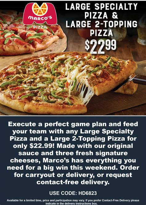 coupon for marco's pizza 0% off at Marco's Pizza